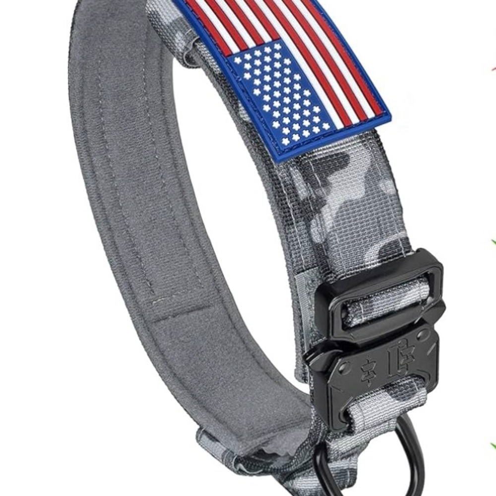 Medium Adjustable Military Training Nylon Dog Collar with Control Handle